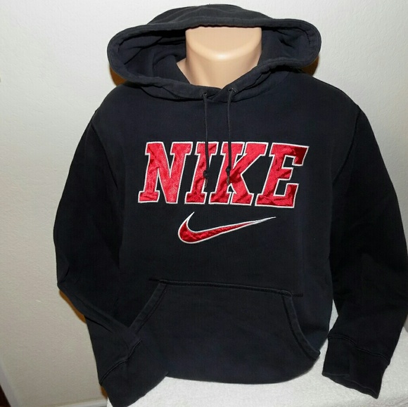 Nike Black Hoodie Stitched Logo L 